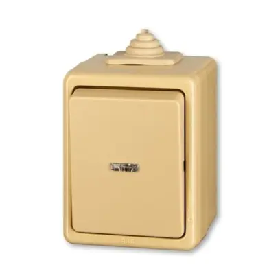 3553-91922 D  Ovládač zapínací IP 44, s čirým průzorem, béžová